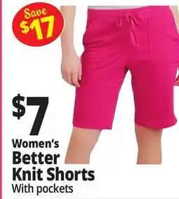 Ocean State Job Lot Women's Better Knit Shorts With pockets offer