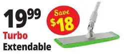 Ocean State Job Lot Turbo Extendable Aluminum Handle Microfiber Mop With 4 Heads offer
