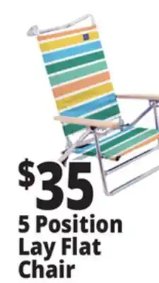 Ocean State Job Lot 5-Position Copa Lay Flat Aluminum Beach Chair offer