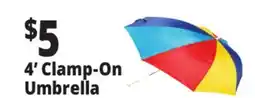 Ocean State Job Lot Clamp-On Beach Umbrella 4' offer