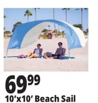 Ocean State Job Lot 10'x10' Beach Sail offer
