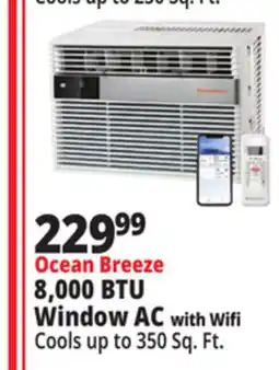 Ocean State Job Lot Ocean Breeze 8,000 BTU Window AC with Wifi offer