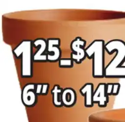Ocean State Job Lot 6 to 14 Terracotta Planters offer