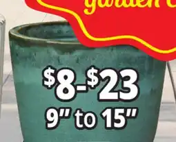 Ocean State Job Lot 9 to 15 Outdoor Glazed Ceramic Planters offer