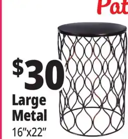 Ocean State Job Lot Large Metal Patio Side Tables offer
