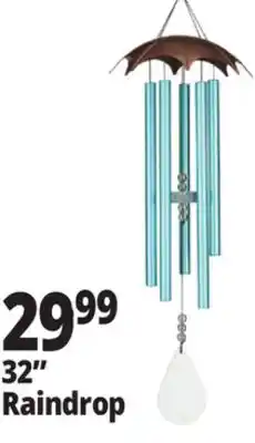 Ocean State Job Lot 32 Raindrop Wind Chimes offer