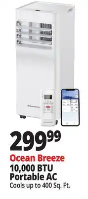 Ocean State Job Lot Ocean Breeze 10,000 BTU Portable AC offer