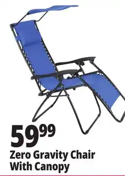 Ocean State Job Lot Reclining Zero Gravity Chair with Canopy offer