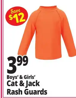 Ocean State Job Lot Boys' & Girls' Cat & Jack Rash Guards offer