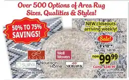 Ocean State Job Lot 8'x10* Area Rugs offer