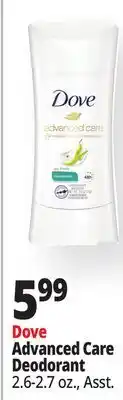 Ocean State Job Lot Dove Advanced Care Deodorant offer