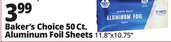 Ocean State Job Lot Baker's Choice 50 Ct. Aluminum Foil Sheets offer