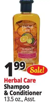 Ocean State Job Lot Herbal Care Shampoo & Conditioner offer