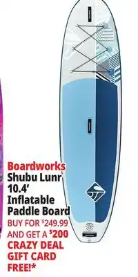 Ocean State Job Lot BOARDWORKS Shubu Lunr 10'4 Inflatable Paddle Board Blue/Gray offer