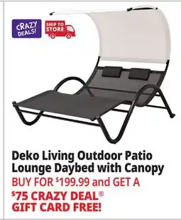 Ocean State Job Lot Deko Living Patio Lounge Daybed with Canopy Black/White offer