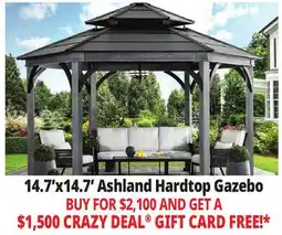 Ocean State Job Lot Ashland 14.7' x 14.7' Hexagonal Hardtop Gazebo offer