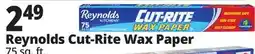 Ocean State Job Lot Reynolds Kitchens Cut-Rite Wax Paper 75 sq ft offer