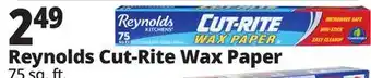 Ocean State Job Lot Reynolds Kitchens Cut-Rite Wax Paper 75 sq ft offer