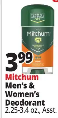 Ocean State Job Lot Mitchum Men's & Women's Deodorant offer