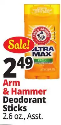 Ocean State Job Lot Arm & Hammer Deodorant Sticks offer