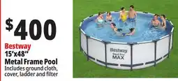 Ocean State Job Lot Bestway 15'x48 Metal Frame Pool offer