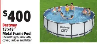 Ocean State Job Lot Bestway 15'x48 Metal Frame Pool offer