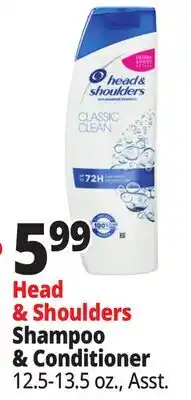 Ocean State Job Lot Head & Shoulders Classic Clean Anti-Dandruff Shampoo 13.5 oz offer