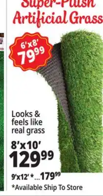 Ocean State Job Lot Super Plush Artificial Grass Rug offer