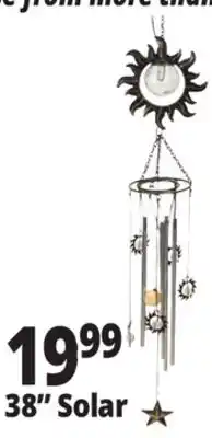 Ocean State Job Lot Solar Wind Chime 38 offer