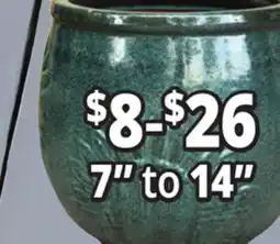 Ocean State Job Lot 7 to 14 Outdoor Glazed Ceramic Planters offer