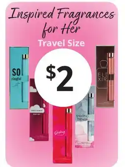Ocean State Job Lot Inspired Fragrances for Her Travel Size offer