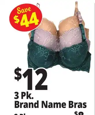 Ocean State Job Lot 3 Pk. Brand Name Bras offer