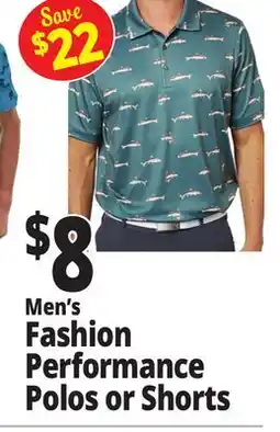 Ocean State Job Lot Men's Fashion Performance Polos or Shorts offer