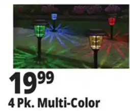 Ocean State Job Lot 4 Pk. Multi-Color Solar Lights offer