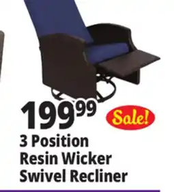 Ocean State Job Lot 3 Position Swivel Recliner Chair offer
