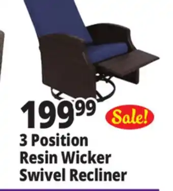 Ocean State Job Lot 3 Position Swivel Recliner Chair offer