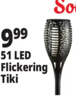 Ocean State Job Lot Outdoor Living Accents Solar 51 LED Tiki Light with Flickering Flame offer