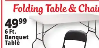Ocean State Job Lot Enduro 6' Folding Banquet Table offer