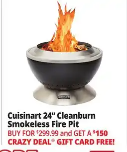 Ocean State Job Lot Cuisinart 24 Cleanburn Smokeless Fire Pit offer