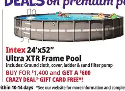 Ocean State Job Lot Intex 24' x 52 Ultra XTR Frame Pool Set with Sand Filter Pump offer