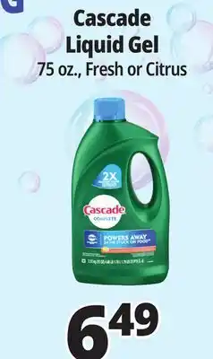 Ocean State Job Lot Cascade Complete Citrus Dishwasher Detergent with Dawn 75 oz offer