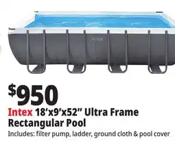 Ocean State Job Lot Intex 18' x 9' x 52 Ultra Frame Pool Set offer