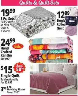 Ocean State Job Lot Quilt Sets offer