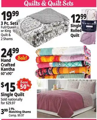 Ocean State Job Lot Quilt Sets offer