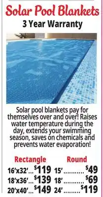 Ocean State Job Lot Solar Pool Blanket offer