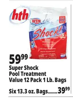 Ocean State Job Lot HTH Super Shock Pool Shock Treatment 12 Count offer