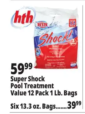 Ocean State Job Lot HTH Super Shock Pool Shock Treatment 12 Count offer