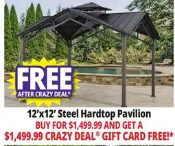 Ocean State Job Lot 12' x 12' Steel Hardtop Pavilion offer