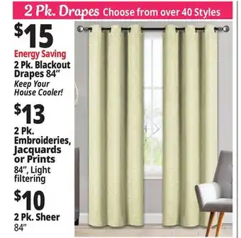 Ocean State Job Lot 2pk Drapes offer