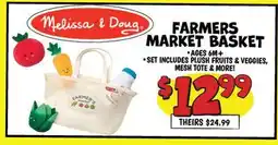 Ollie's Melissa & Doug FARMERS MARKET BASKET offer